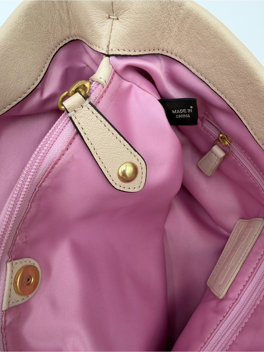 Coach Ashley Leather Carryall Satchel F15513 Bone Pink Lining NWT - Picture 12 of 13
